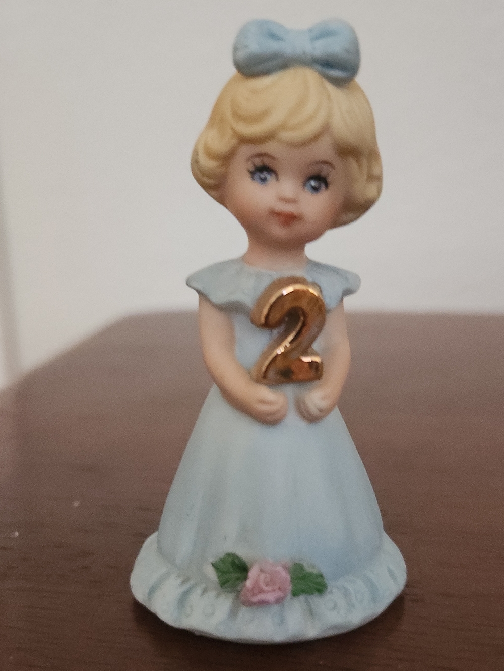 Vintage 1981 Enesco Growing Up Birthday Girls Blonde Age 2